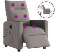 vidaXL Massagestoel elektrisch verstelbaar stof taupe3324050 Taupe G