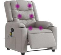 Massagestoel elektrisch verstelbaar stof wolk grijs3310260