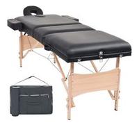 Massagetafel inklapbaar 3 zones 10 cm dik zwart110153