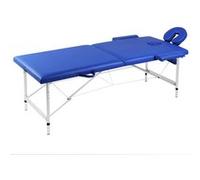vidaXL Massagetafel met 2 zones inklapbaar aluminum frame blauw110086 Bleu G