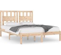vidaXL Massivholzbett Kiefer 200x200 cm