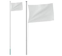 vidaXL Mât de drapeau divisible argenté 6,23 m aluminium