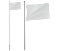 vidaXL Mât de drapeau sectionnel Argenté 6,23 m Aluminium