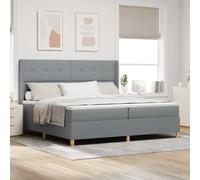 vidaXL Matelas à Ressorts à Poche en Mousse Gris Clair 100X200 cm Soutien Moyen-Dur avec Housse Zippée Amovible Tissu Durable Et Confortable pour Un Sommeil Réparateur Literie Mobilier de Chambre