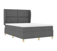 vidaXL Matelas à Ressorts avec Surmatelas en Mousse 140X200 cm Design Moderne Tissu Durable Sommeil Confortable Mobilier de Chambre Protecteur de Confort Pad de Luxe Double