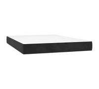 vidaXL Matelas à ressorts ensachés Fermeté moyenne Noir 140x220x20 cm Velours