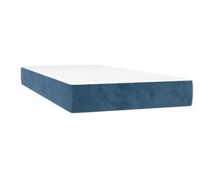 vidaXL Matelas à Ressorts ensachés 80 x 160 cm Bleu foncé