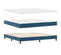 vidaXL Matelas à Ressorts ensachés avec Housse en Velours Bleu foncé 100X200X20 cm Soutien idéal pour Adulte Simple incluant Fermeture éclair Entretien Facile Meuble de Chambre Moderne
