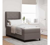 vidaXL Matelas à Ressorts ensachés avec Housse zippée, 80 x 200 cm, en Tissu Taupe. Durable et Confortable, Mousse de Soutien Moyenne pour Bien Dormir, Style Moderne et Ajustable.