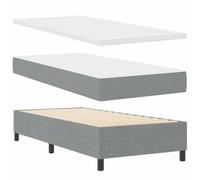 vidaXL Matelas à Ressorts ensachés avec Housse zippée de 90 x 200 cm, en Gris Clair et Blanc. Tissu Durable, Super Confortable, Mousse, avec Un Bon Soutien Moyen-Dur. Idéal pour Une Chambre. Parfait