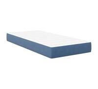 vidaXL Matelas à Ressorts ensachés Bleu Moyen 90x190x20 cm Tissu