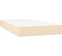 vidaXL Matelas à ressorts ensachés Crème 100x200x20 cm Tissu