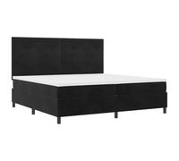 vidaXL Matelas à Ressorts ensachés en Velours Noir 100X200 cm Housse zippée Soutien Moyen-Dur pour Un Sommeil réparateur Idéal pour Un Usage Simple dans Une Chambre à Coucher Tissu Doux et Protecteur