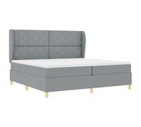vidaXL Matelas à Ressorts ensachés Gris Clair 100X200 cm Tissu Durable Mousse avec Housse zippée Confort idéal pour Adultes Accessoire de Sommeil mobilier de Chambre Protecteur Moderne Respirant