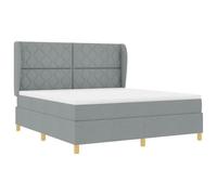vidaXL Matelas à Ressorts Ensachés Gris Clair 180X200Cm Mousse Durable Tissu Respirant pour Sommeil Confortable Mobilier de Chambre avec Housse de Protection Amovible Surmatelas Adultes