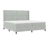 vidaXL Matelas à Ressorts ensachés Gris Clair, Confortable Mousse Velours 100x200 cm, Housse zippée, Soutien moyennement Ferme, Accessoire de Sommeil avec protège-Matelas