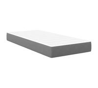 vidaXL Matelas à Ressorts ensachés Gris Clair Moyen 90x190x20 cm Tissu