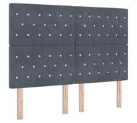 vidaXL Matelas à Ressorts Ensachés Gris Foncé 140X190 cm Housse en Velours Couche de Mousse Confortable Soutien Mi-Dur Mobilier de Chambre Moderne Soutenant pour Dormeurs sur Le Ventre