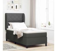 vidaXL Matelas à Ressorts ensachés Gris Foncé 90 x 200 cm en Tissu Durable, Super Confortable, Mousse avec Support Moyen Dur pour ta Chambre. Parfait pour Un Sommeil de qualité en Meuble Ajustable.