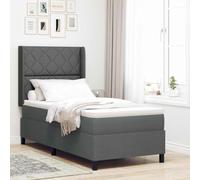 vidaXL Matelas à Ressorts ensachés Gris Foncé 90 x 200 cm, Housse en Tissu avec Zip. Soutien Medium-Dur, Parfait pour Bien Dormir. Mobilier Moderne pour ta Chambre, Une Solution de Sommeil Comfy.