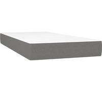 vidaXL Matelas à ressorts ensachés gris foncé 90x190x20 cm Tissu