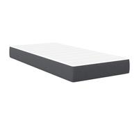 vidaXL Matelas à ressorts ensachés Gris Foncé Mi-ferme 80x200x20 cm Tissu