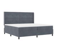 vidaXL Matelas à Ressorts ensachés Gris foncé Velours Mousse Housse zippée 100X200 cm Confortable Mobilier d'intérieur avec Protège-Matelas