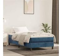 vidaXL Matelas à ressorts ensachés pour enfants Velours Bleu 80x160 cm avec housse zippée