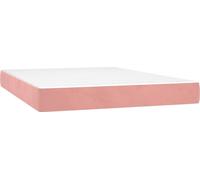 vidaXL Matelas à ressorts ensachés rose 140x200x20 cm velours
