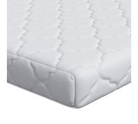 vidaXL Matelas Blanc 200 x 200 cm Tissu 100% polyester