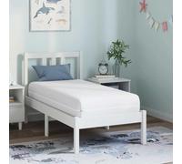 vidaXL Matelas Blanc 70 x 140 cm Ressort ensaché, Matelas Moderne pour Chambre, Confort superposé, Surface Sommeil Durable avec Ressorts ensachés