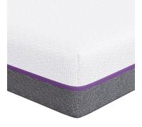 vidaXL Matelas en Mousse à mémoire de Forme 90 x 190 cm, Blanc et Gris, Ferme à Moyen, en 100% Polyester Jacquard, Parfait pour l'intérieur, Usage Hiver-Printemps, au Design Moderne, C'est Un Bon pl