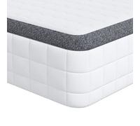 vidaXL Matelas Blanc, Gris 100 x 200 cm Tissu tricoté