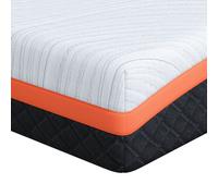 vidaXL Matelas Blanc, Gris 180 x 200 cm