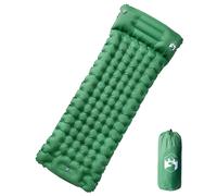 Vidaxl Matelas De Camping Autogonflant Avec Oreiller 1 Personne Vert
