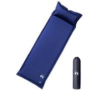 Vidaxl Matelas De Camping Autogonflant Oreiller 1 Personne Bleu Marine