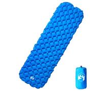 vidaXL Matelas de camping gonflable 1 personne - Nylon 40D imperméable - 190x58x6 cm - Bleu