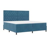 vidaXL Matelas de lit à Ressorts de Poche en Velours 100X200 cm Bleu foncé avec Mousse pour Confort et Soutien, Parfait pour Une Chambre avec Un Design mi-Ferme