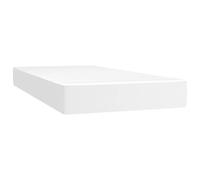 vidaXL Matelas de lit à ressorts ensachés Blanc 90x200x20cm Similicuir