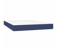 Vidaxl Matelas De Lit À Ressorts Ensachés Bleu 140x190x20 Cm Tissu