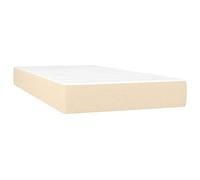vidaXL Matelas de lit à ressorts ensachés Crème 90x190x20 cm Tissu