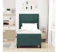 vidaXL Matelas de lit à ressorts ensachés en velours 90X190Cm Housse en tissu doux Housse amovible Parfait pour invités et canapés Durabilité au top Confort unique Simple avec mousse Chambre à coucher