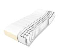 vidaXL Matelas de lit à Ressorts ensachés fermeté Moyenne Matelas de Lit Rembourré Lit Simple Adulte Meuble de Chambre à Coucher Crème 90x190x20cm Similicuir