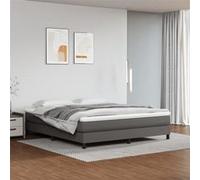Matelas de lit à ressorts ensachés Noir 140x190x20cm Similicuir vidaXL