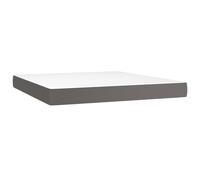 vidaXL Matelas de lit à ressorts ensachés Gris 180x200x20cm Similicuir