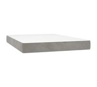 vidaXL Matelas de lit à ressorts ensachés Gris clair 140x190x20 cm