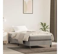 vidaXL Matelas de lit à ressorts ensachés Gris clair 90x190x20 cm