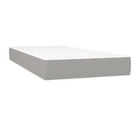 vidaXL Matelas de lit à ressorts ensachés Gris clair 90x190x20cm Tissu