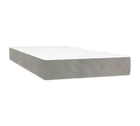 vidaXL Matelas de lit à ressorts ensachés Gris clair 90x200x20 cm