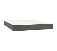 vidaXL Matelas de lit à ressorts ensachés Gris foncé 140x190x20 cm